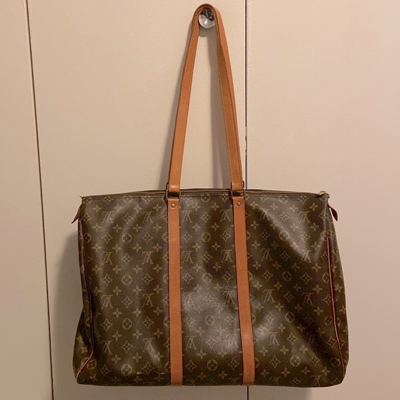 Louis Vuitton Sac Flanerie 50 Travel Duffle Bag Leather Monogram XL - Picture 3 of 10